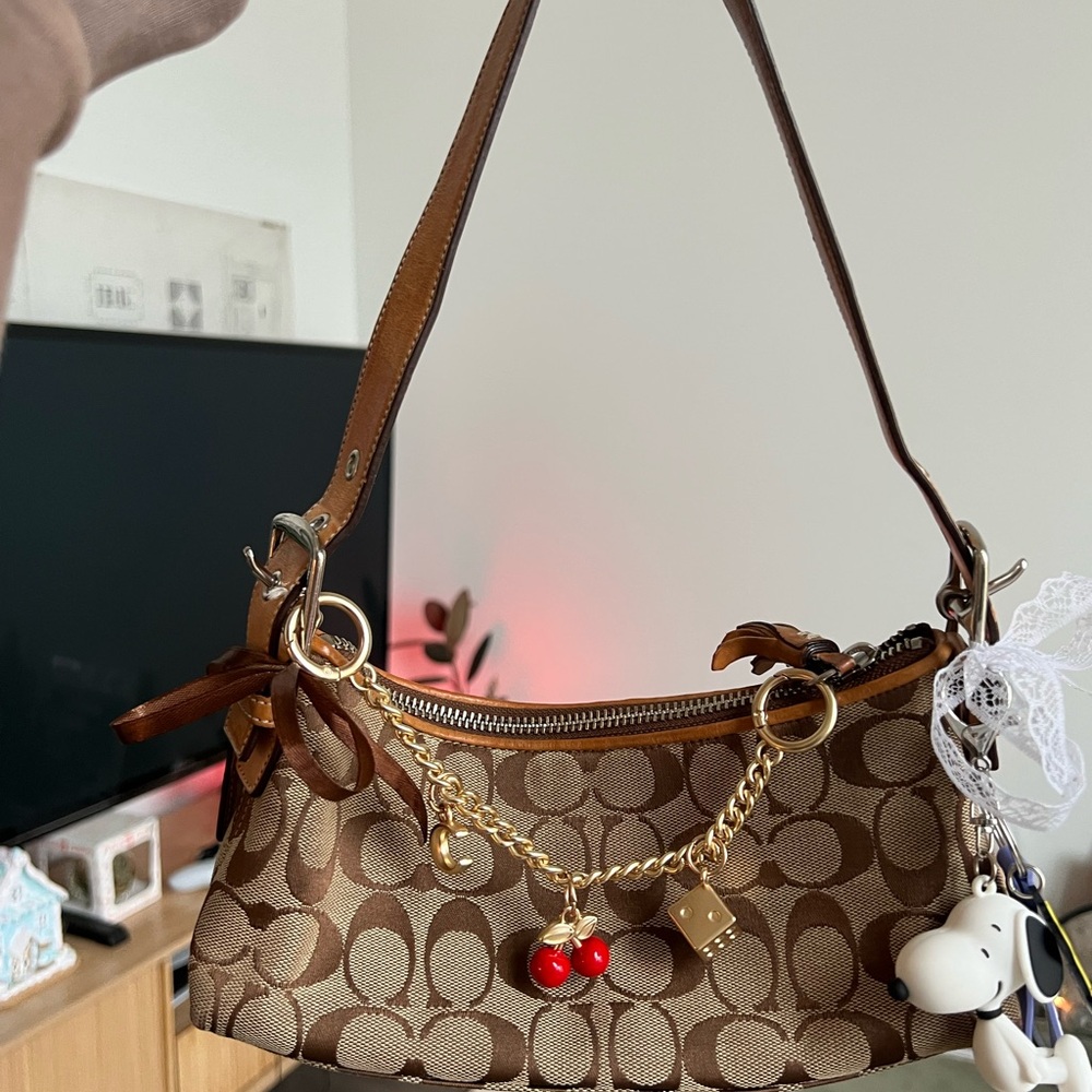 Vintage Coach Signature East West Demi Shoulder Bag